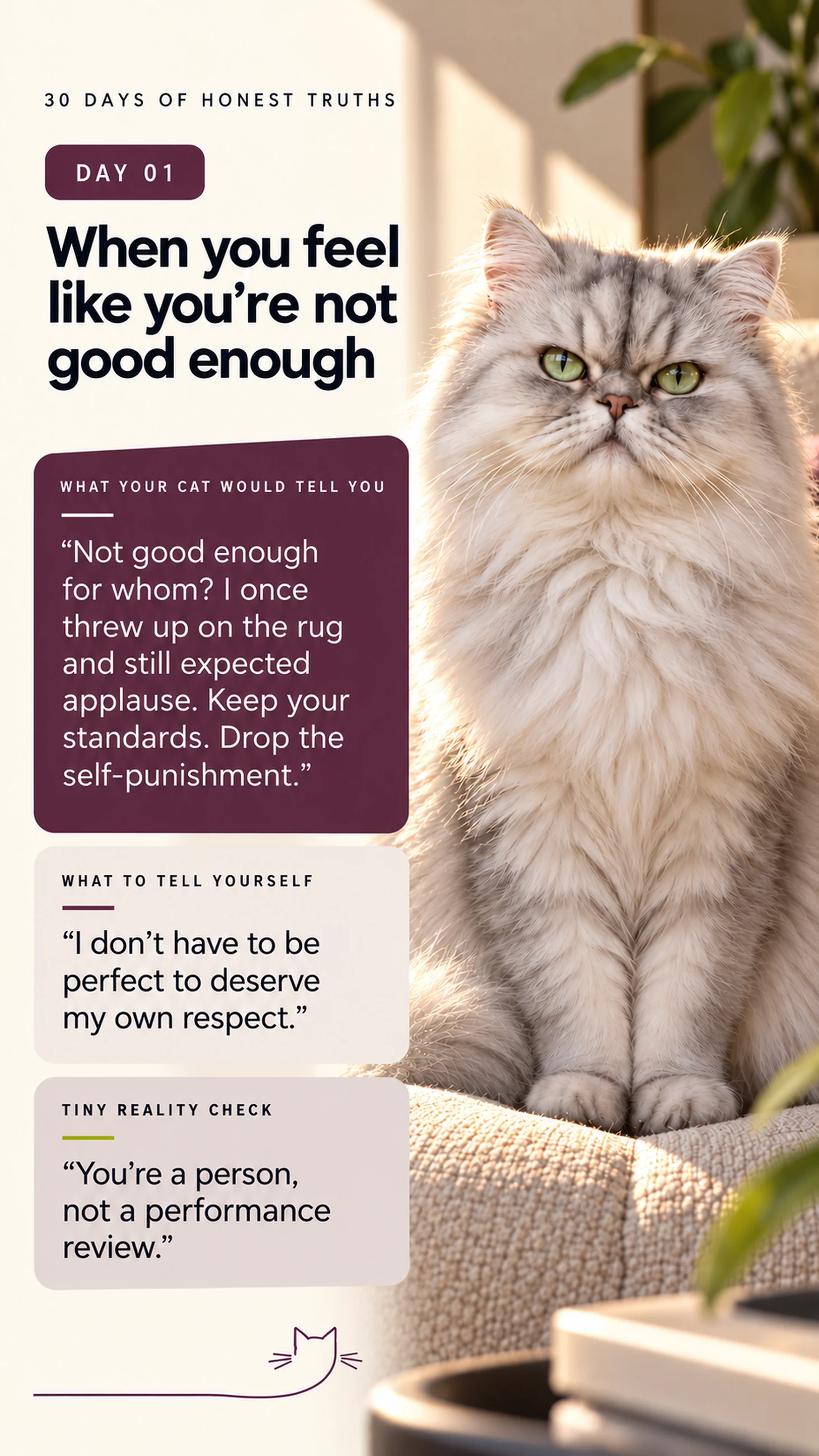 Cat reminder card day 1
